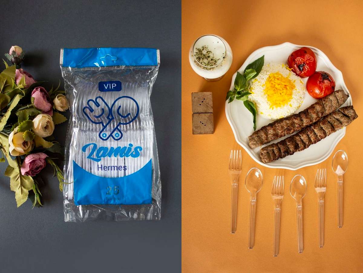 قاشق و چنگال یکبار مصرف VIP هرمس