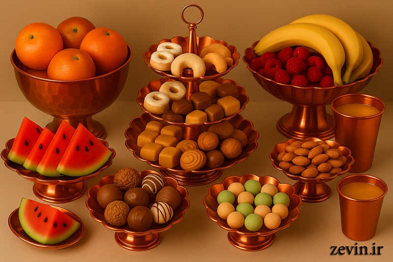 ظروف پذیرایی مسی