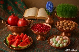 ظروف پذیرایی مسی نوروز و یلدا